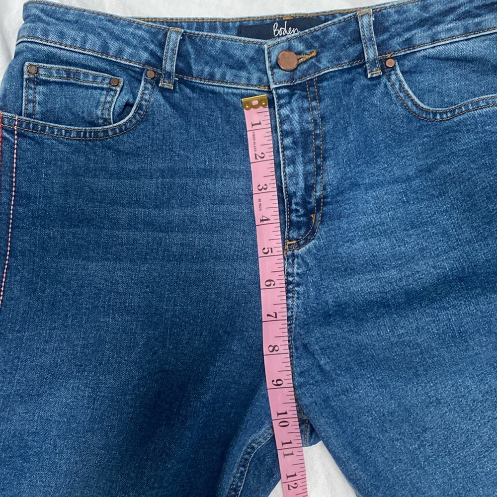 Vintage Boden Cambridge Embroidered Jeans with Rainbow π Stripe - Picture 11 of 11